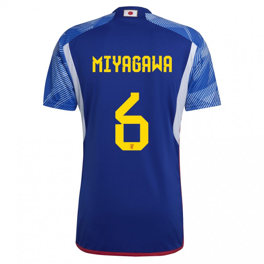 Heren Japans Asato Miyagawa #6 Koningsblauw Thuisshirt Thuistenue 22-24 T-shirt België