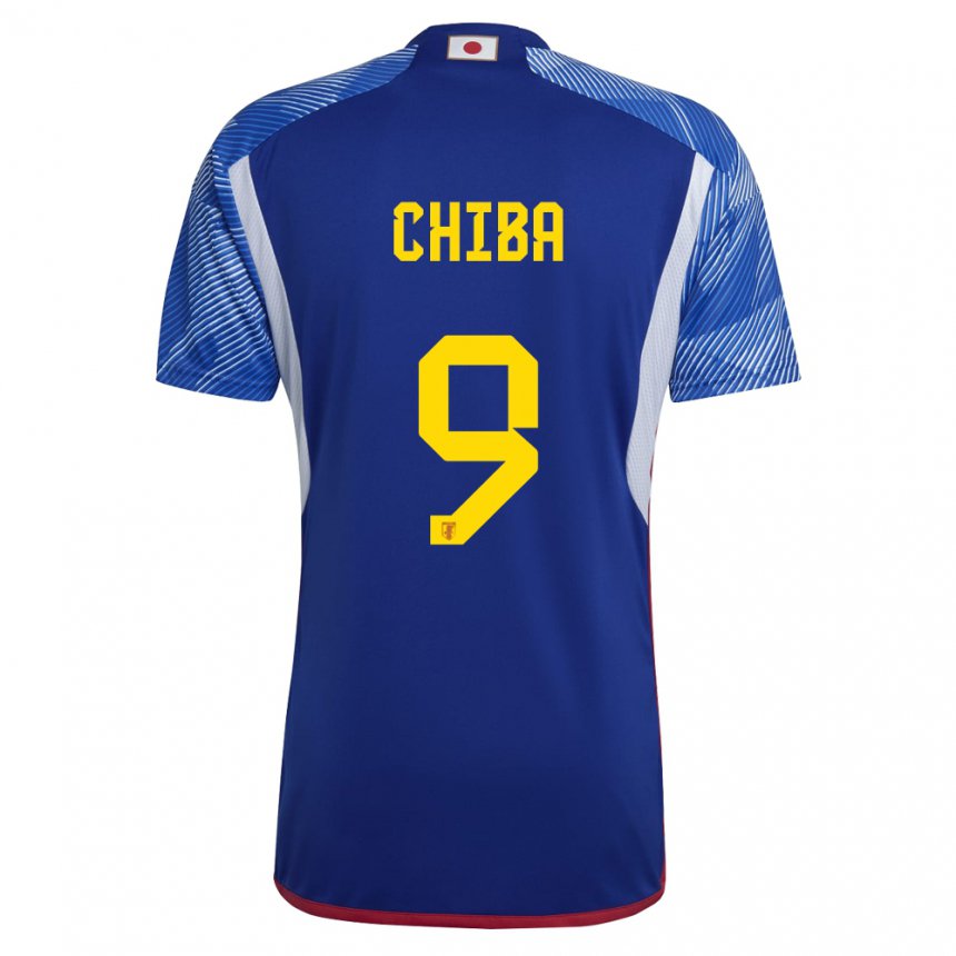 Homme Maillot Japon Kanta Chiba #9 Bleu Royal Tenues Domicile 22-24 T-shirt Belgique