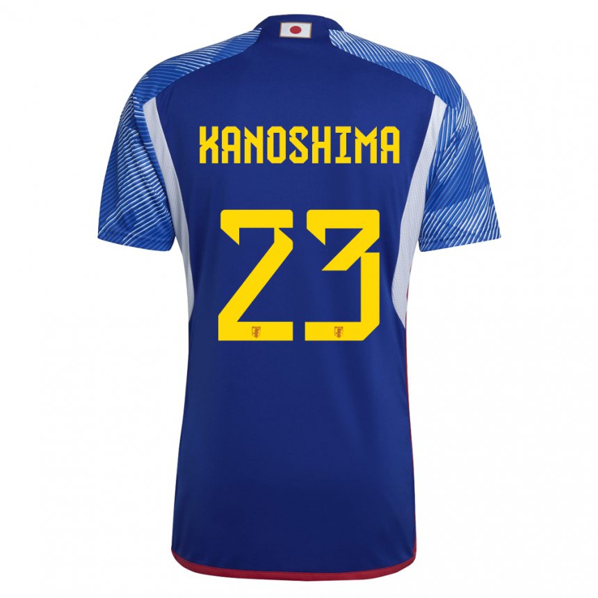 Homme Maillot Japon Yu Kanoshima #23 Bleu Royal Tenues Domicile 22-24 T-shirt Belgique
