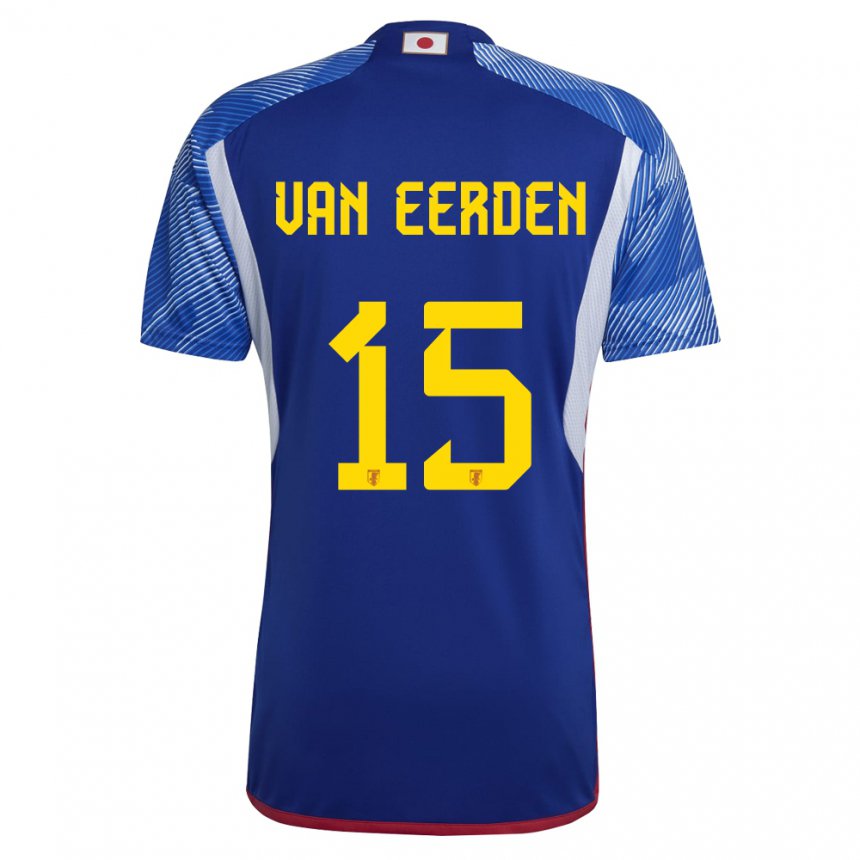 Herren Japanische Shawn Van Eerden #15 Königsblau Heimtrikot Trikot 22-24 T-shirt Belgien