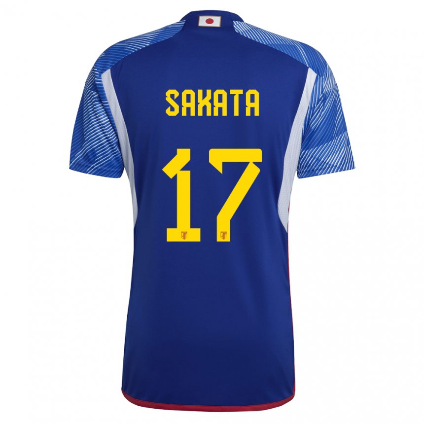 Heren Japans Reiya Sakata #17 Koningsblauw Thuisshirt Thuistenue 22-24 T-shirt België