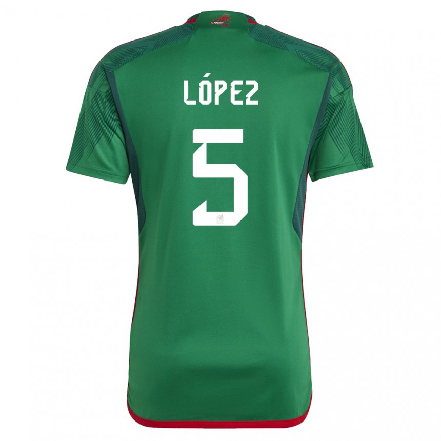 Herren Mexikanische Jimena Lopez #5 Grün Heimtrikot Trikot 22-24 T-shirt Belgien