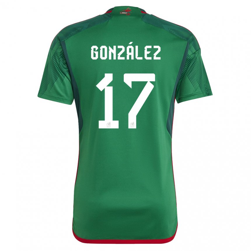 Herren Mexikanische Alison Gonzalez #17 Grün Heimtrikot Trikot 22-24 T-shirt Belgien