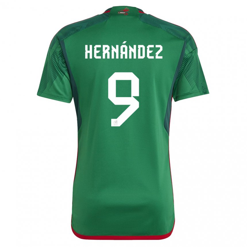 Herren Mexikanische Jesus Hernandez #9 Grün Heimtrikot Trikot 22-24 T-shirt Belgien
