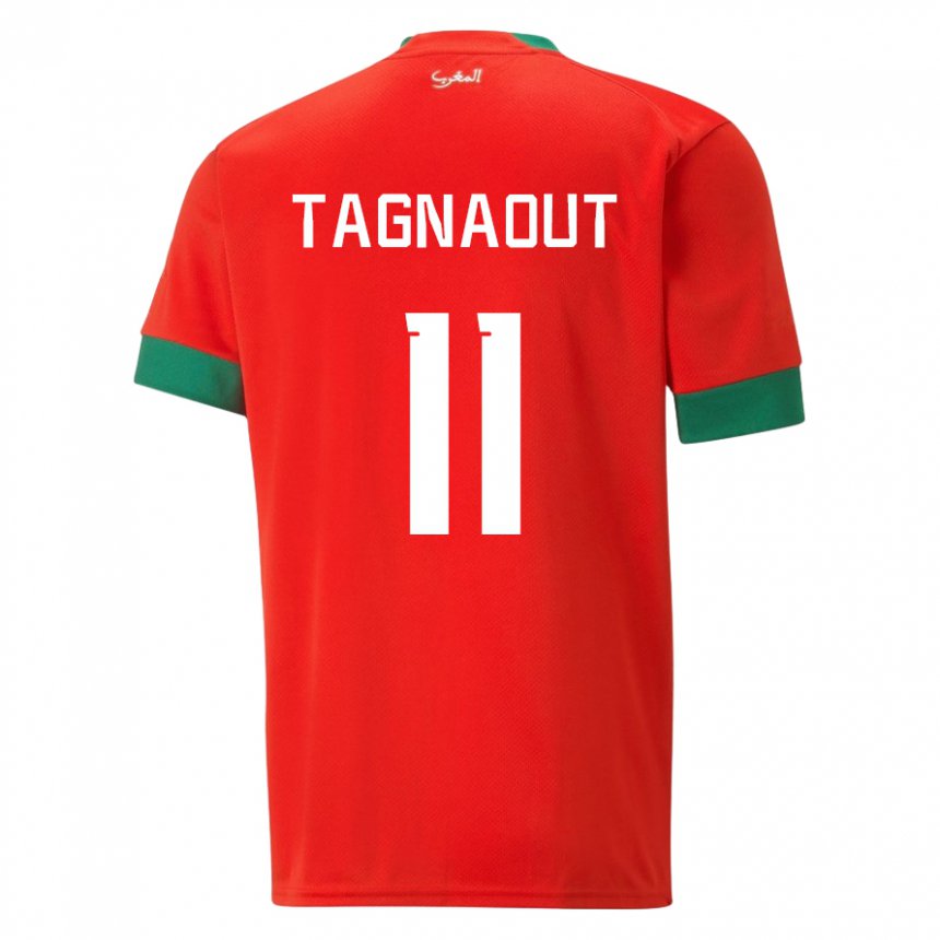 Herren Marokkanische Fatima Tagnaout #11 Rot Heimtrikot Trikot 22-24 T-shirt Belgien