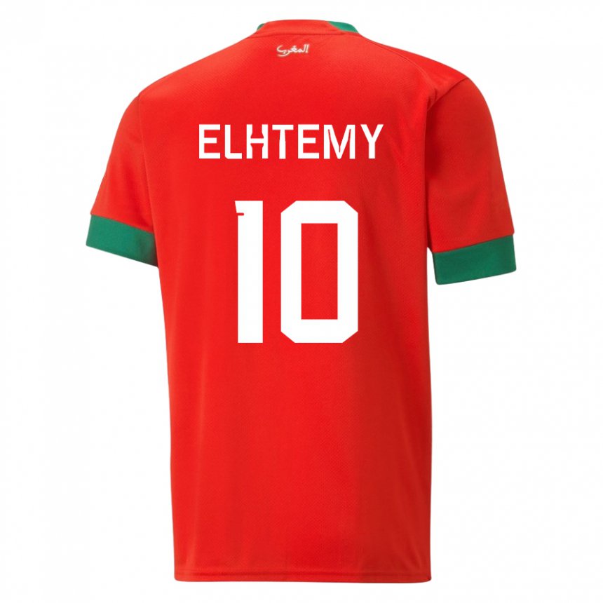 Herren Marokkanische Mountassir Elhtemy #10 Rot Heimtrikot Trikot 22-24 T-shirt Belgien