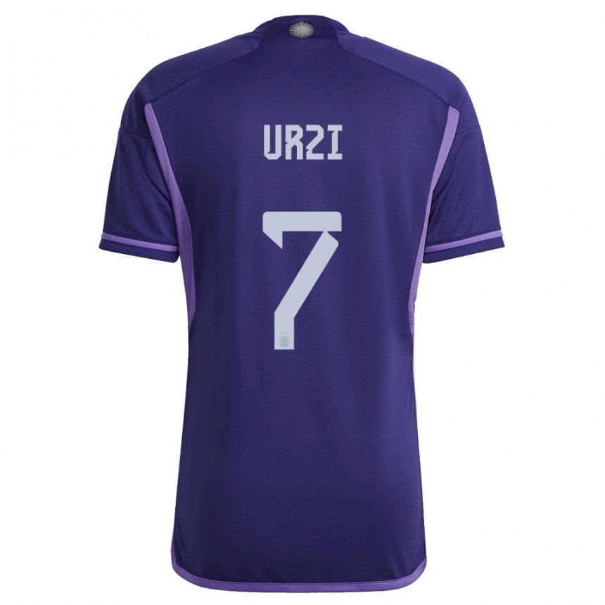 Herren Argentinische Agustin Urzi #7 Violett Auswärtstrikot Trikot 22-24 T-shirt Belgien