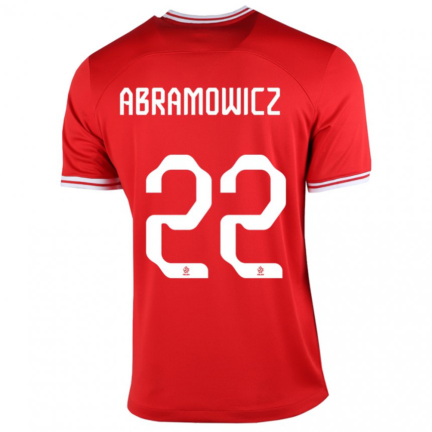 Herren Polnische Slawomir Abramowicz #22 Rot Auswärtstrikot Trikot 22-24 T-shirt Belgien