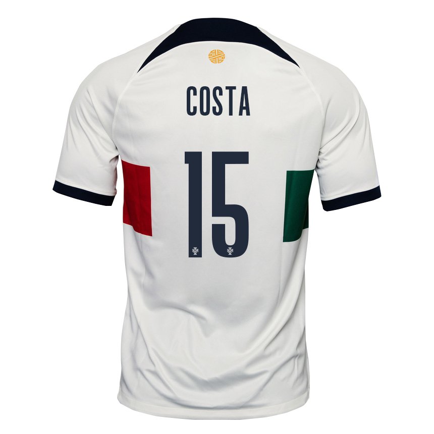 Herren Portugiesische Carole Costa #15 Weiß Auswärtstrikot Trikot 22-24 T-shirt Belgien