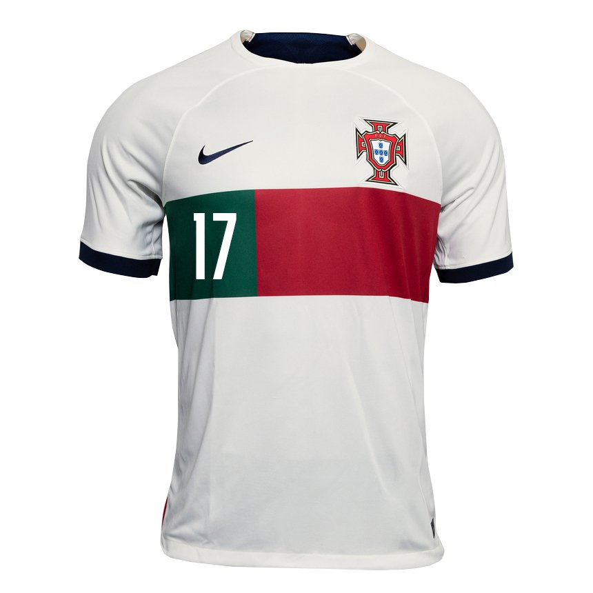 Herren Portugiesische Lucia Alves #17 Weiß Auswärtstrikot Trikot 22-24 T-shirt Belgien