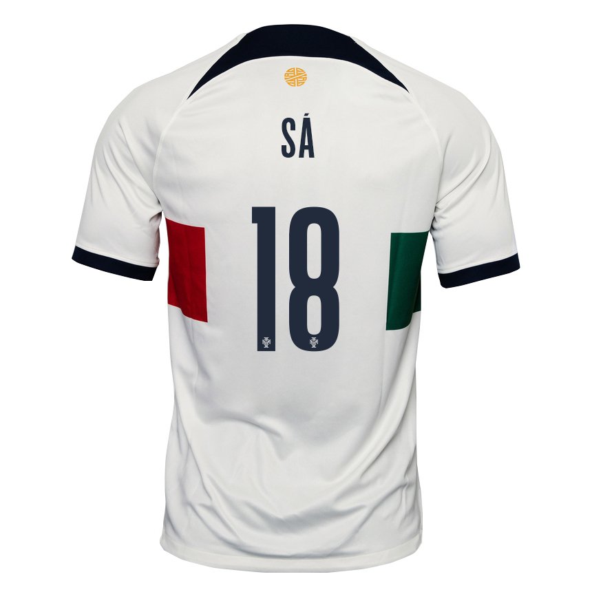 Herren Portugiesische Gustavo Sa #18 Weiß Auswärtstrikot Trikot 22-24 T-shirt Belgien