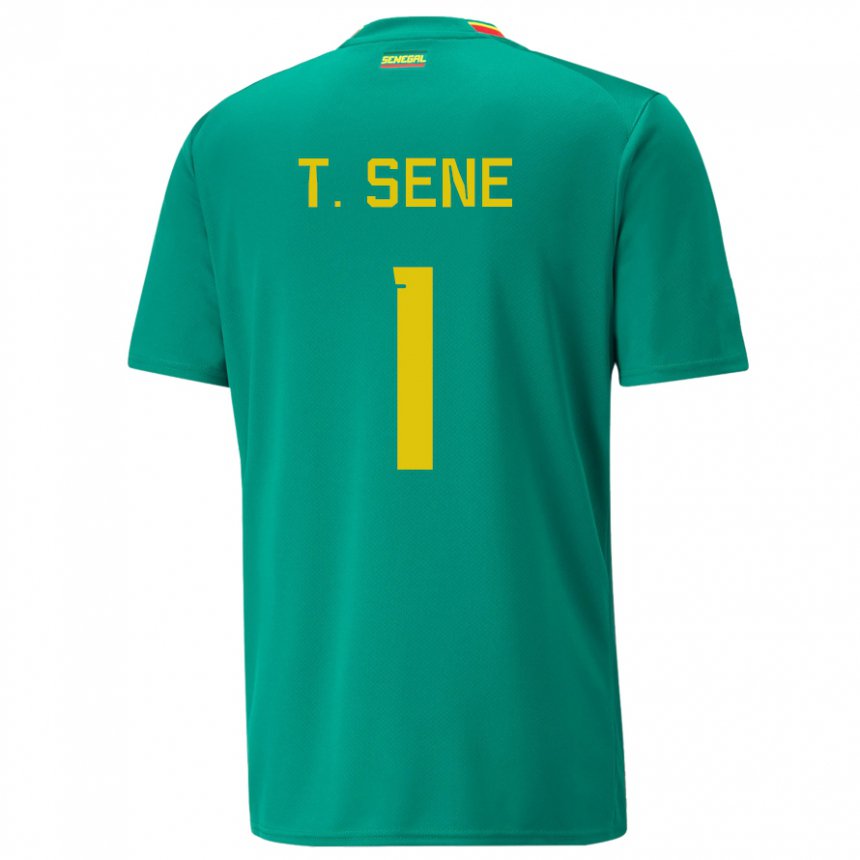 Herren Senegalesische Thiaba Gueye Sene #1 Grün Auswärtstrikot Trikot 22-24 T-shirt Belgien