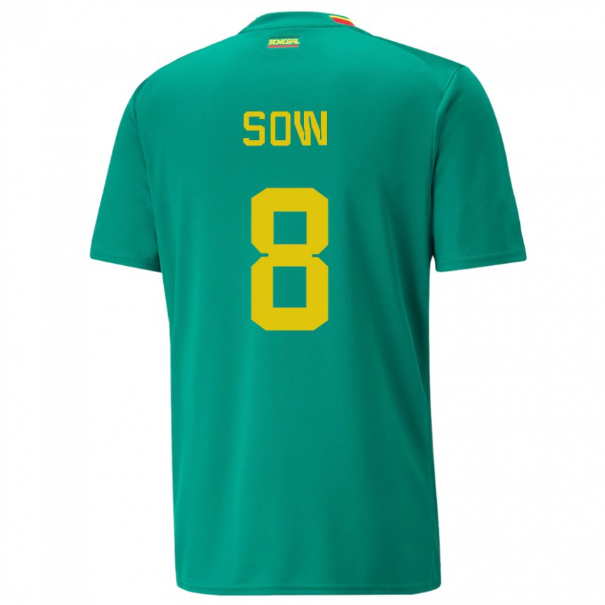 Herren Senegalesische Mbayang Sow #8 Grün Auswärtstrikot Trikot 22-24 T-shirt Belgien