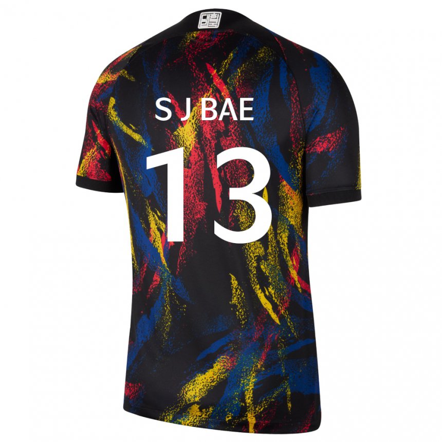 Homme Maillot Corée Du Sud Bae Seo Joon #13 Multicolore Tenues Extérieur 22-24 T-shirt Belgique