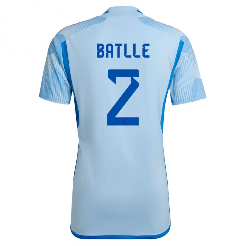 Homme Maillot Espagne Ona Batlle #2 Bleu Ciel Tenues Extérieur 22-24 T-shirt Belgique