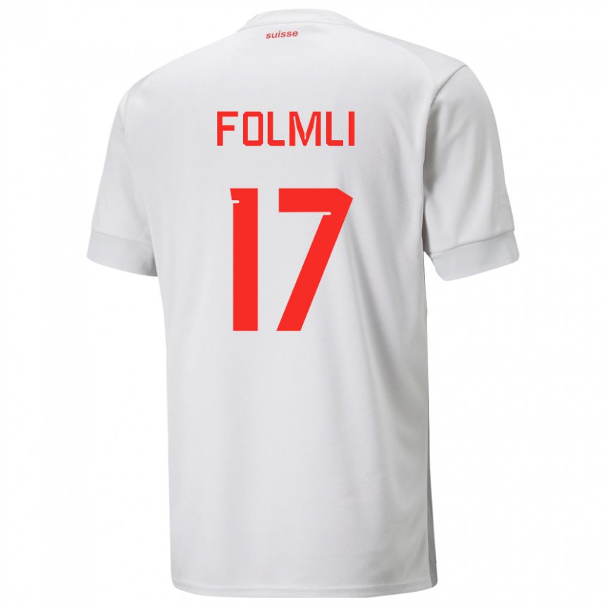 Herren Schweizer Svenja Folmli #17 Weiß Auswärtstrikot Trikot 22-24 T-shirt Belgien