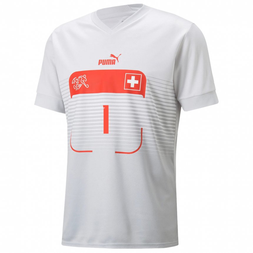 Herren Schweizer Tim Spycher #1 Weiß Auswärtstrikot Trikot 22-24 T-shirt Belgien