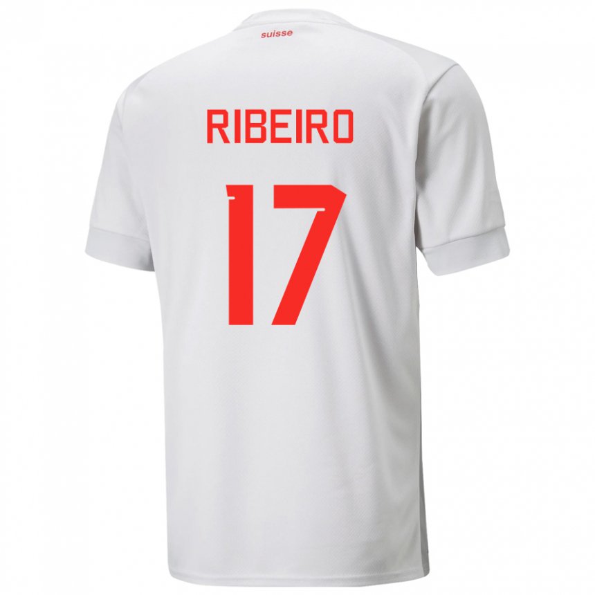Herren Schweizer Joel Ribeiro #17 Weiß Auswärtstrikot Trikot 22-24 T-shirt Belgien