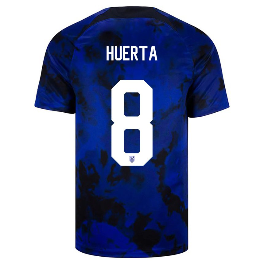 Herren Us-amerikanische Sofia Huerta #8 Königsblau Auswärtstrikot Trikot 22-24 T-shirt Belgien