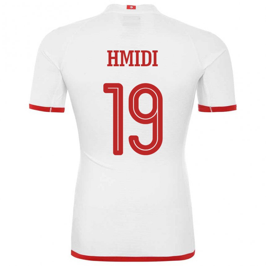 Herren Tunesische Baraket Hmidi #19 Weiß Auswärtstrikot Trikot 22-24 T-shirt Belgien