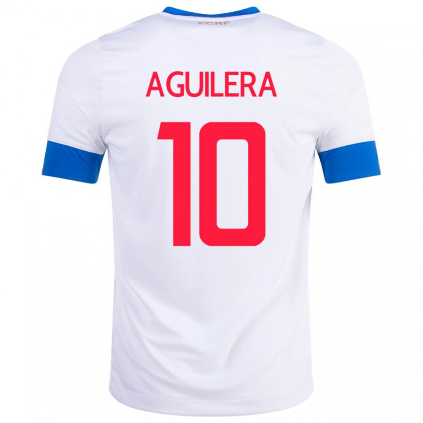 Herren Costa-ricanische Brandon Aguilera #10 Weiß Auswärtstrikot Trikot 22-24 T-shirt Belgien