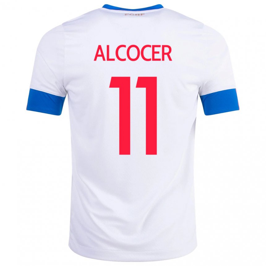 Herren Costa-ricanische Josimar Alcocer #11 Weiß Auswärtstrikot Trikot 22-24 T-shirt Belgien