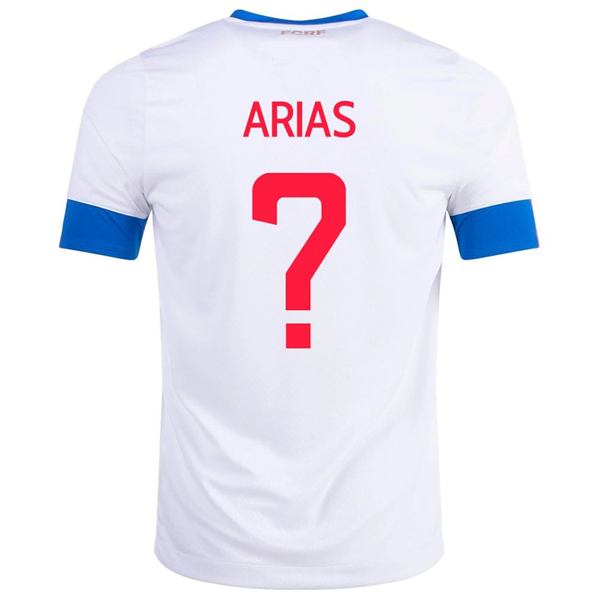 Herren Costa-ricanische Jose Arias #0 Weiß Auswärtstrikot Trikot 22-24 T-shirt Belgien