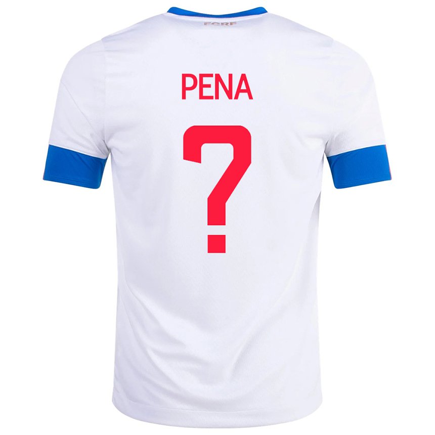 Herren Costa-ricanische Randy Pena #0 Weiß Auswärtstrikot Trikot 22-24 T-shirt Belgien
