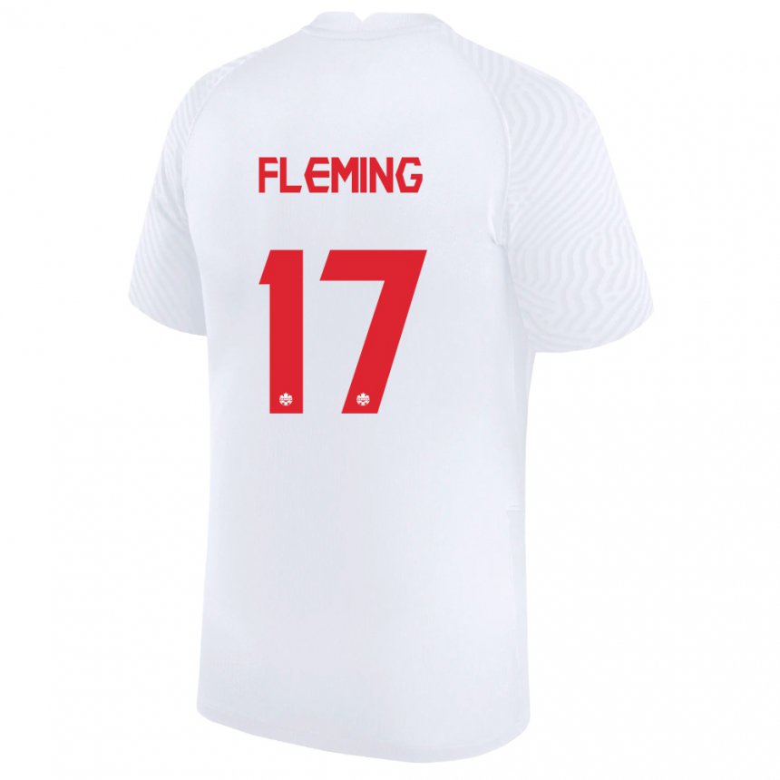 Herren Kanadische Jessie Fleming #17 Weiß Auswärtstrikot Trikot 22-24 T-shirt Belgien