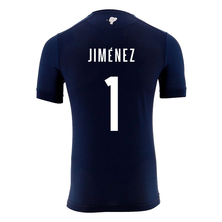 Herren Ecuadorianische Tony Jimenez #1 Marineblau Auswärtstrikot Trikot 22-24 T-shirt Belgien