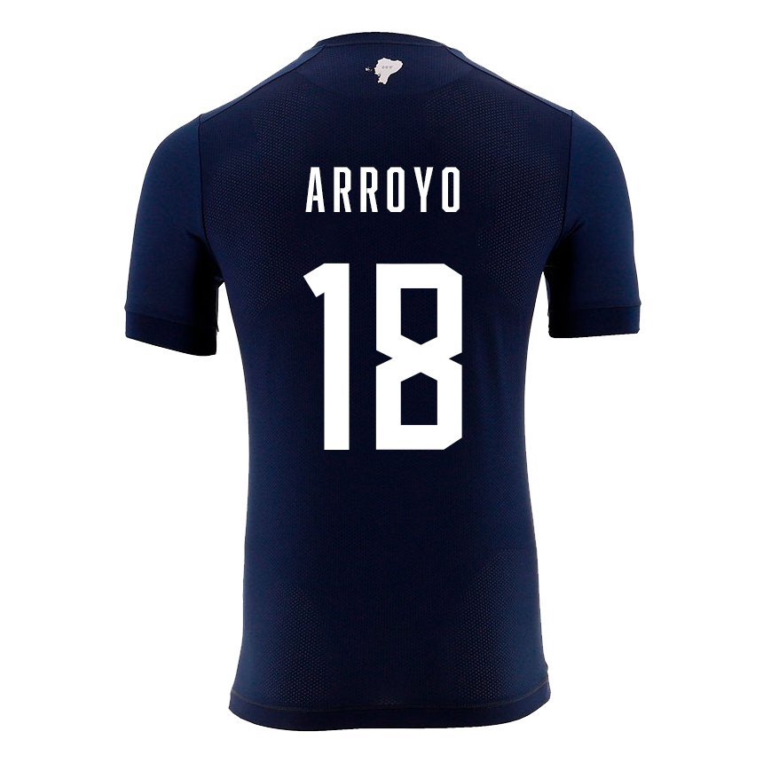 Herren Ecuadorianische Jean Arroyo #18 Marineblau Auswärtstrikot Trikot 22-24 T-shirt Belgien