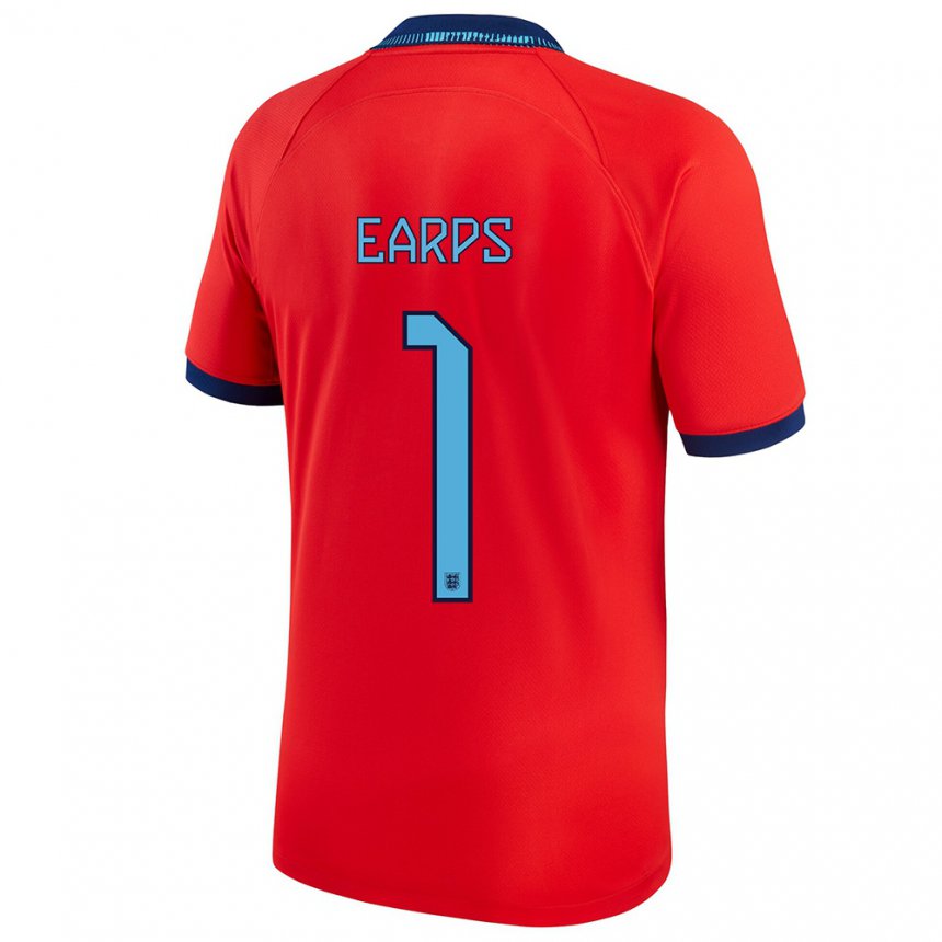 Herren Englische Mary Earps #1 Rot Auswärtstrikot Trikot 22-24 T-shirt Belgien