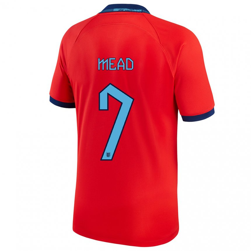 Herren Englische Beth Mead #7 Rot Auswärtstrikot Trikot 22-24 T-shirt Belgien