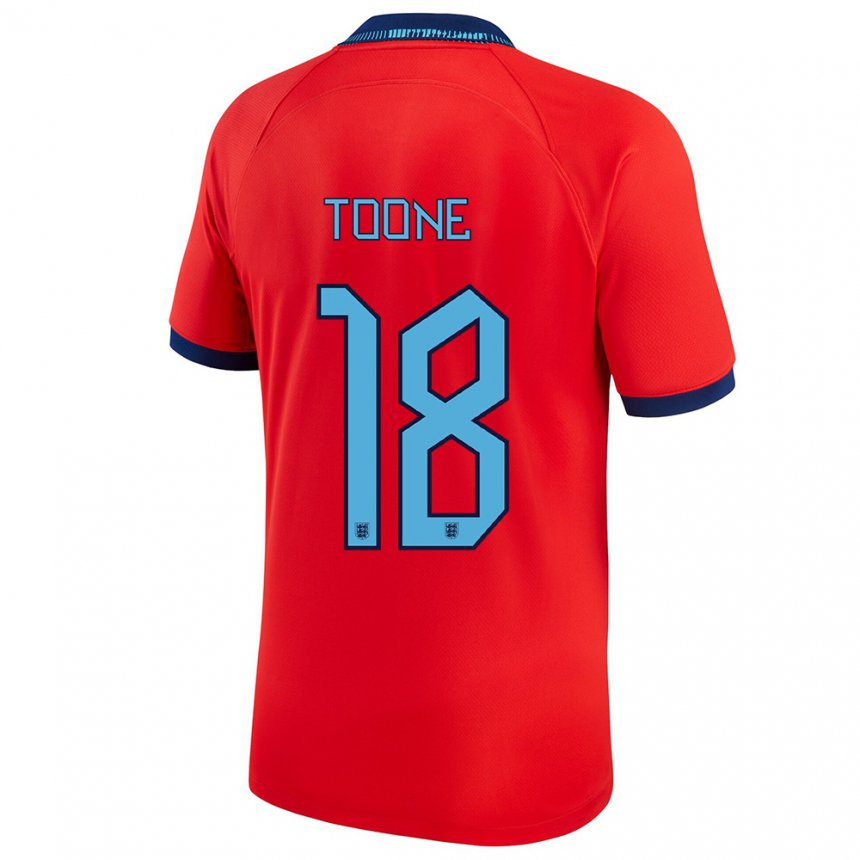 Herren Englische Ella Toone #18 Rot Auswärtstrikot Trikot 22-24 T-shirt Belgien