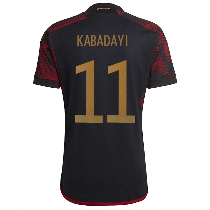 Herren Deutsche Yusuf Kabadayi #11 Schwarz Kastanienbraun Auswärtstrikot Trikot 22-24 T-shirt Belgien