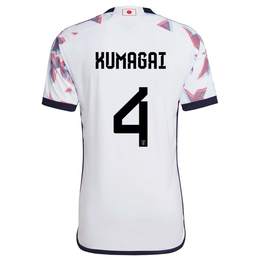 Homme Maillot Japon Saki Kumagai #4 Blanc Tenues Extérieur 22-24 T-shirt Belgique