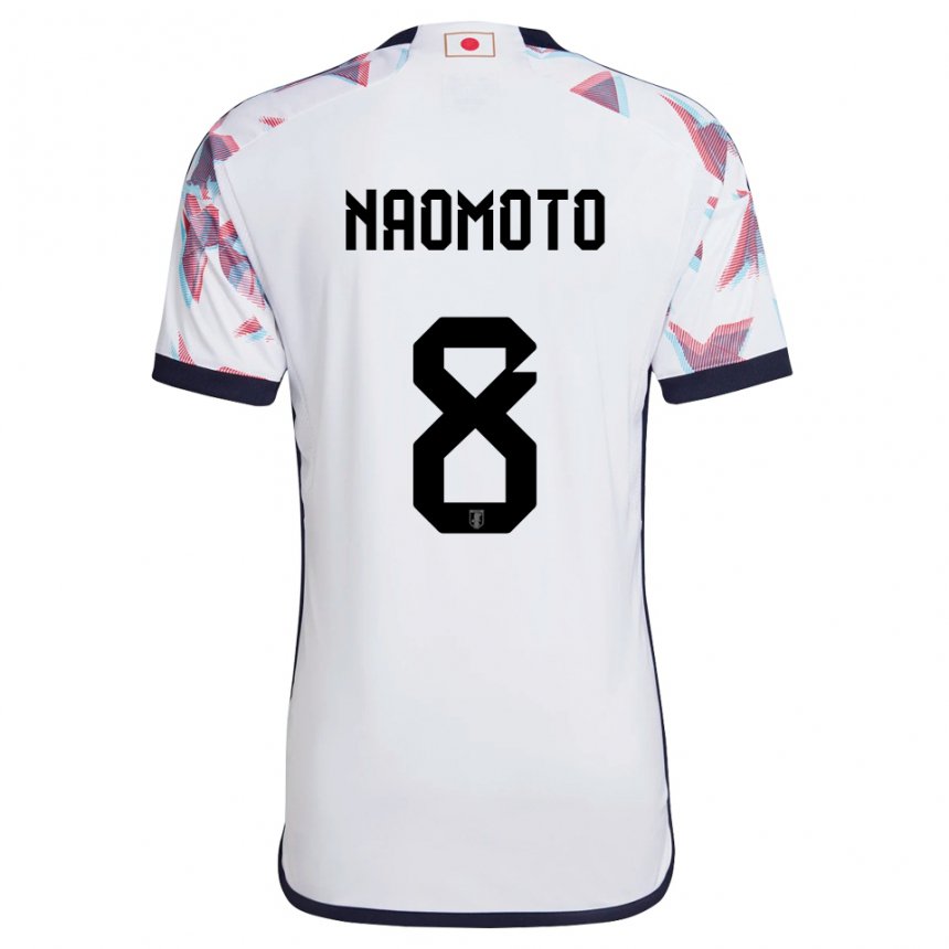 Homme Maillot Japon Hikaru Naomoto #8 Blanc Tenues Extérieur 22-24 T-shirt Belgique