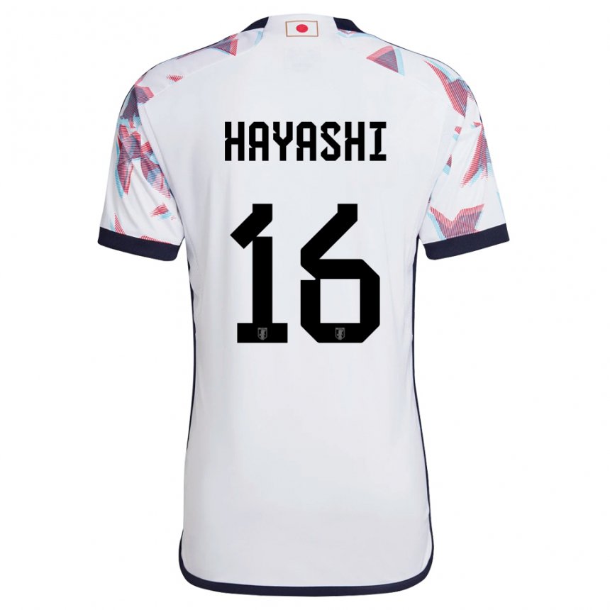 Homme Maillot Japon Honoka Hayashi #16 Blanc Tenues Extérieur 22-24 T-shirt Belgique