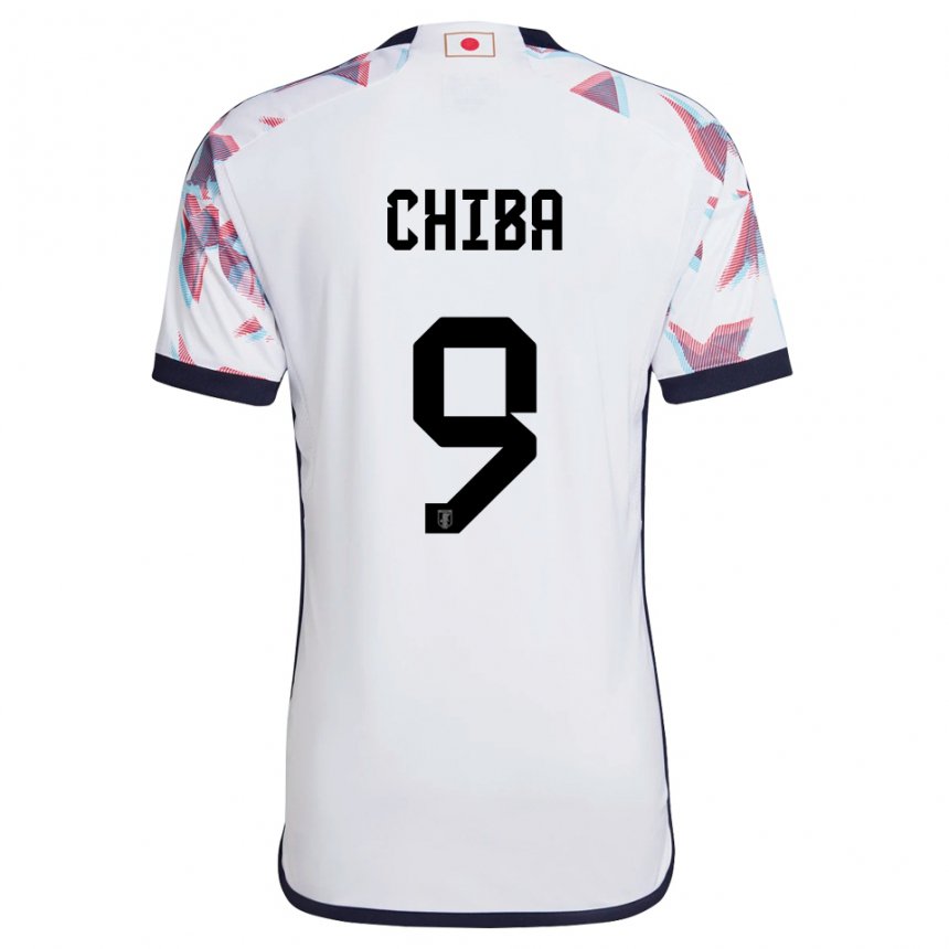 Homme Maillot Japon Kanta Chiba #9 Blanc Tenues Extérieur 22-24 T-shirt Belgique