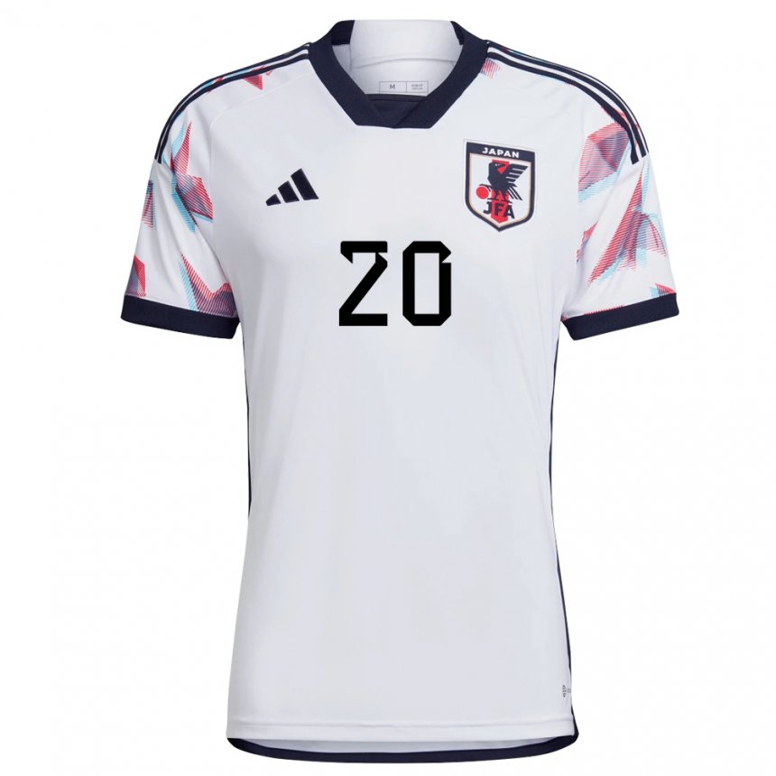 Herren Japanische Taichi Fukui #20 Weiß Auswärtstrikot Trikot 22-24 T-shirt Belgien