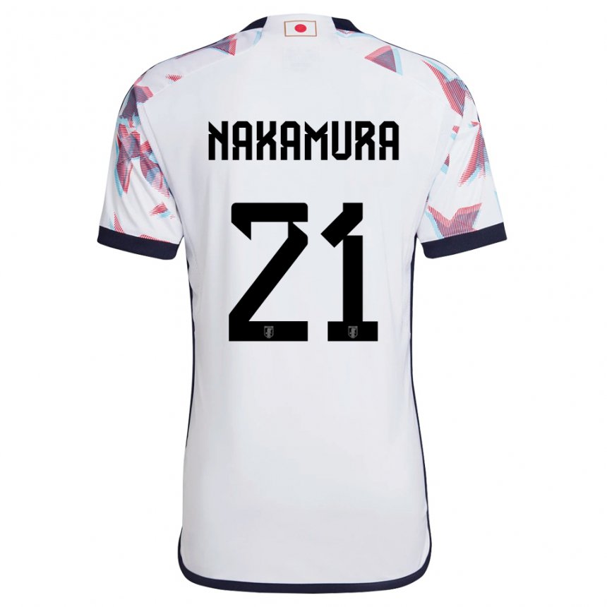 Homme Maillot Japon Jiro Nakamura #21 Blanc Tenues Extérieur 22-24 T-shirt Belgique