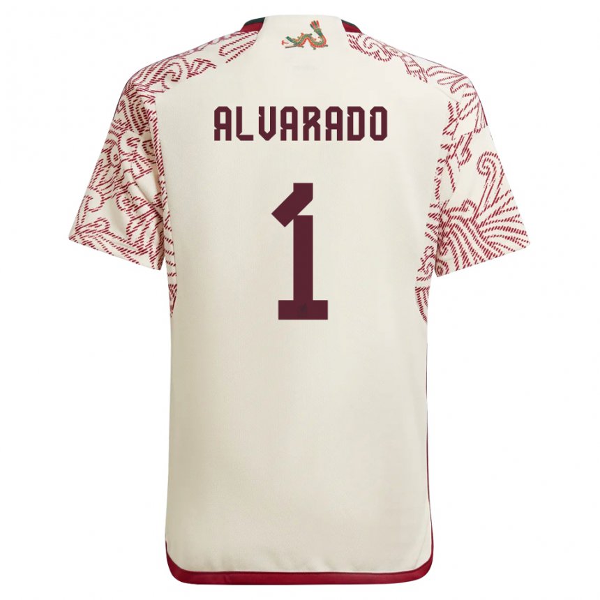 Herren Mexikanische Emily Alvarado #1 Wunder Weiß Rot Auswärtstrikot Trikot 22-24 T-shirt Belgien