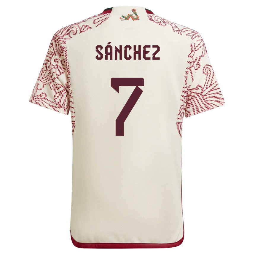 Herren Mexikanische Maria Sanchez #7 Wunder Weiß Rot Auswärtstrikot Trikot 22-24 T-shirt Belgien