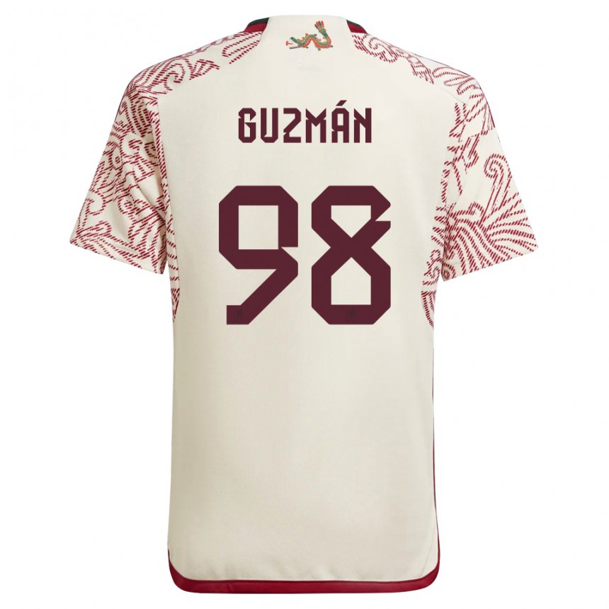 Herren Mexikanische Kinberly Guzman #98 Wunder Weiß Rot Auswärtstrikot Trikot 22-24 T-shirt Belgien