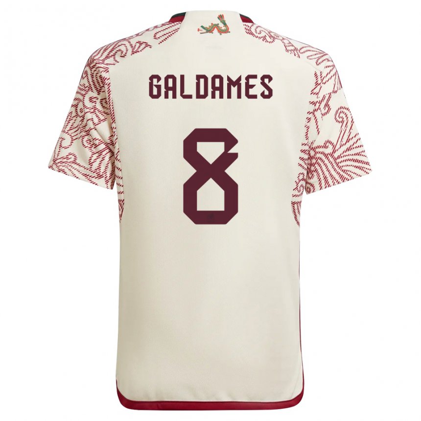 Herren Mexikanische Benjamin Galdames #8 Wunder Weiß Rot Auswärtstrikot Trikot 22-24 T-shirt Belgien