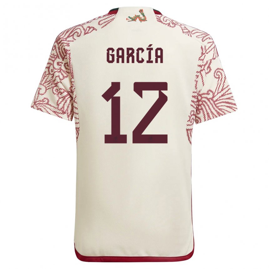 Herren Mexikanische Eduardo Garcia #12 Wunder Weiß Rot Auswärtstrikot Trikot 22-24 T-shirt Belgien