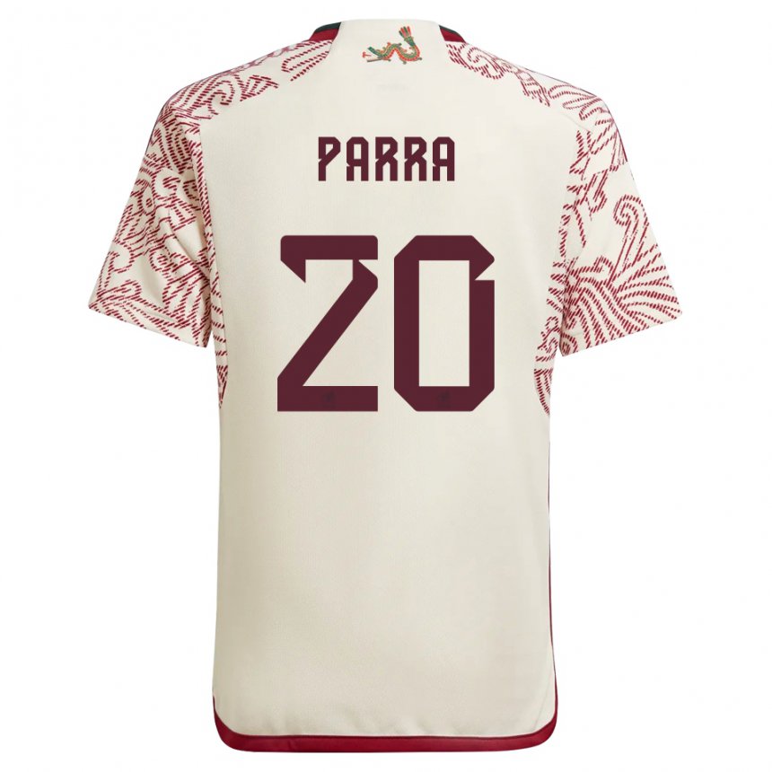 Herren Mexikanische Rodrigo Parra #20 Wunder Weiß Rot Auswärtstrikot Trikot 22-24 T-shirt Belgien