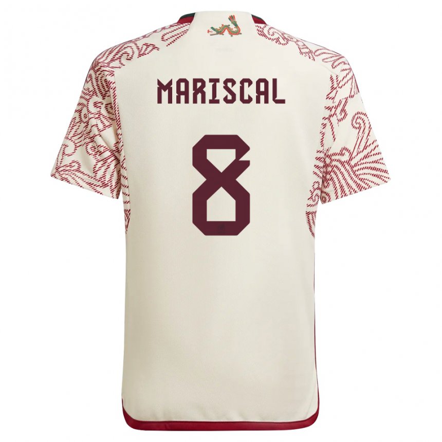 Herren Mexikanische Salvador Mariscal #8 Wunder Weiß Rot Auswärtstrikot Trikot 22-24 T-shirt Belgien