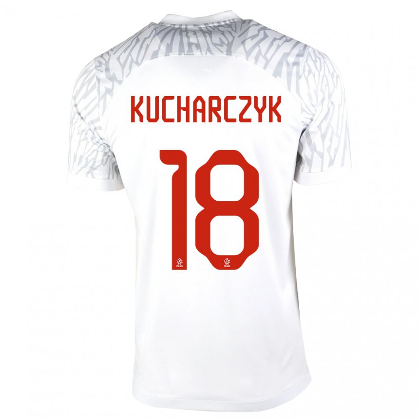 Damen Polnische Filip Kucharczyk #18 Weiß Heimtrikot Trikot 22-24 T-shirt Belgien