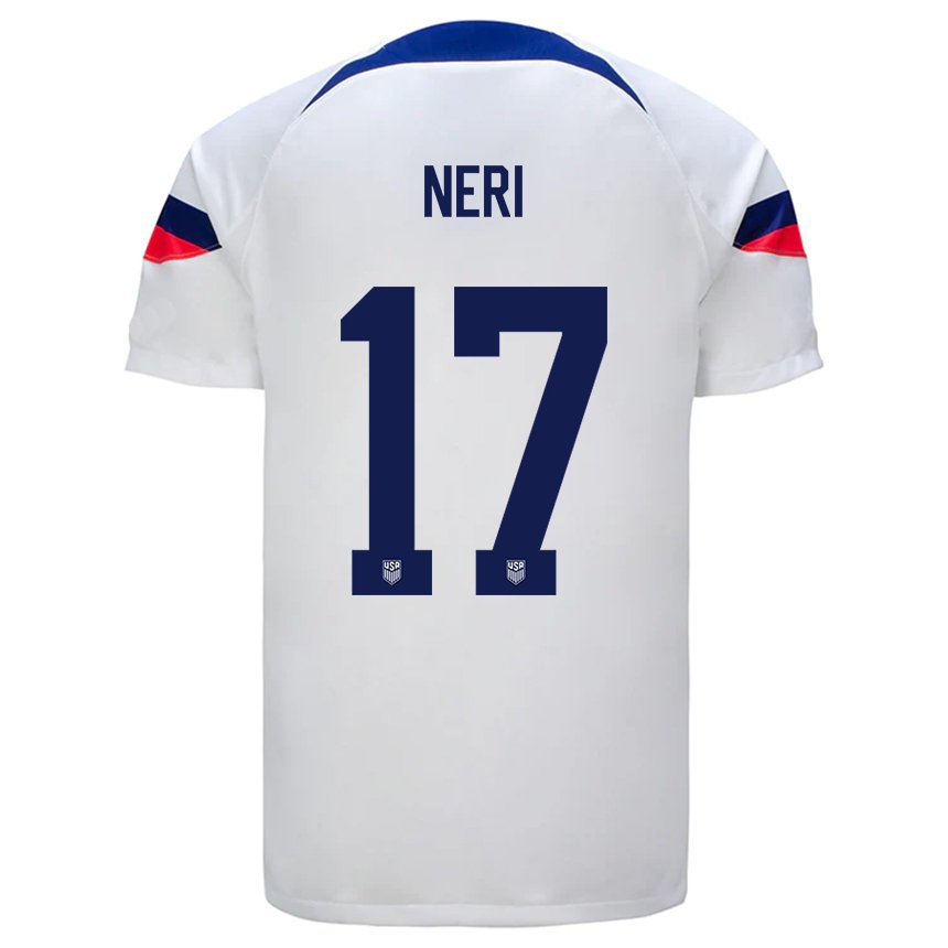 Damen Us-amerikanische Rodrigo Neri #17 Weiß Heimtrikot Trikot 22-24 T-shirt Belgien